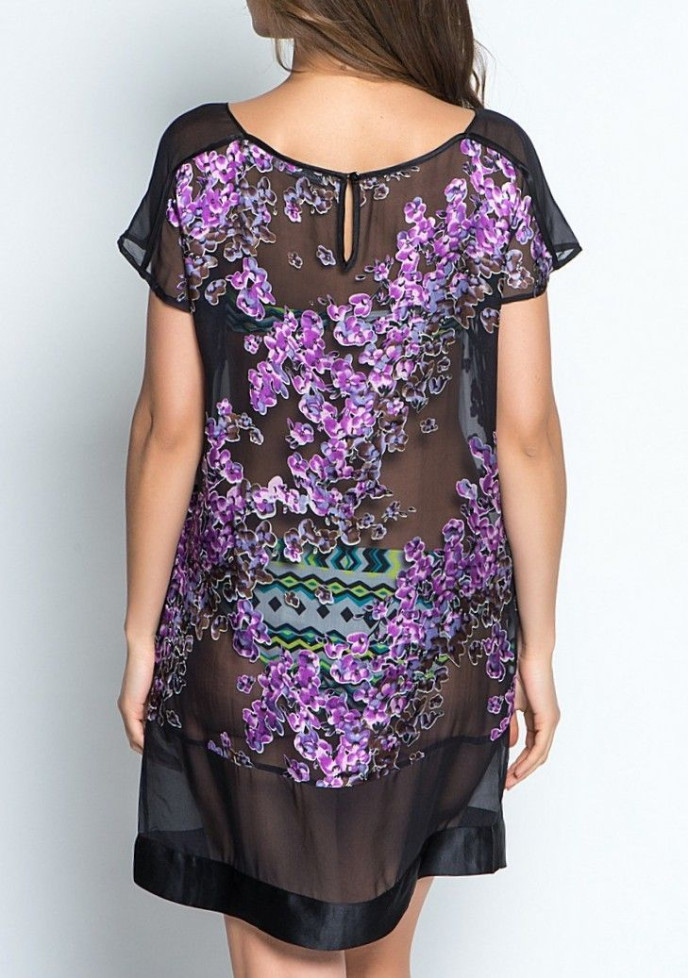 Туника шелковая Mia-Mia "Lucia" 15074 черный