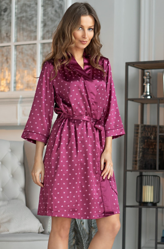 Халат женский Mia-Mella "Clever" 8943 бордо