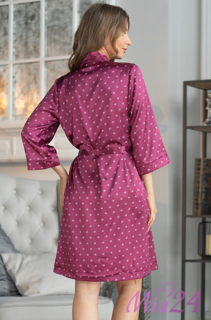 Халат женский Mia-Mella "Clever" 8943 бордо