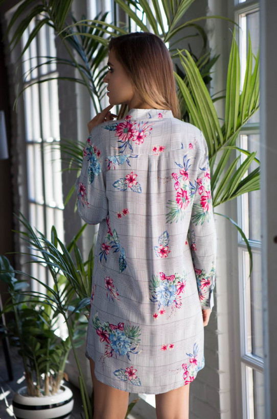 Туника домашняя из вискозы Mia-Mia "Alice" 16325 серый