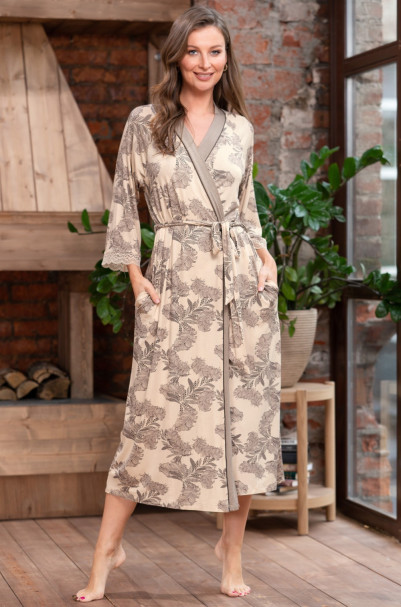 Халат женский длинный из вискозы Mia-Amore "Aelita" 1719