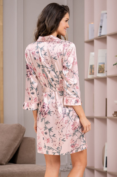 Халат короткий женский на пуговицах Mia-Amore "Adriana" 7133