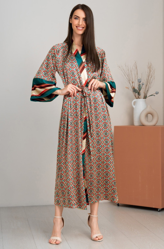 Халат женский длинный шелковый Mia-Amore "Brianna" 4339