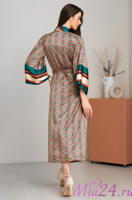 Халат женский длинный шелковый Mia-Amore "Brianna" 4339