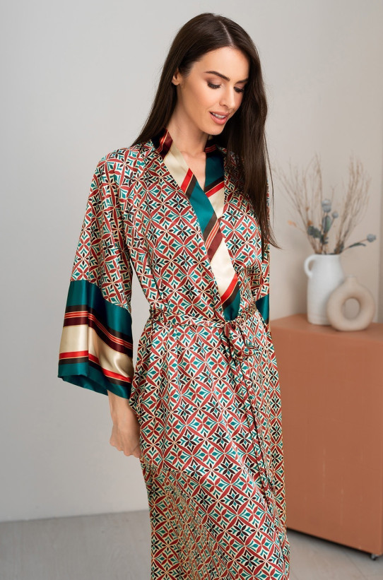 Халат женский длинный шелковый Mia-Amore "Brianna" 4339