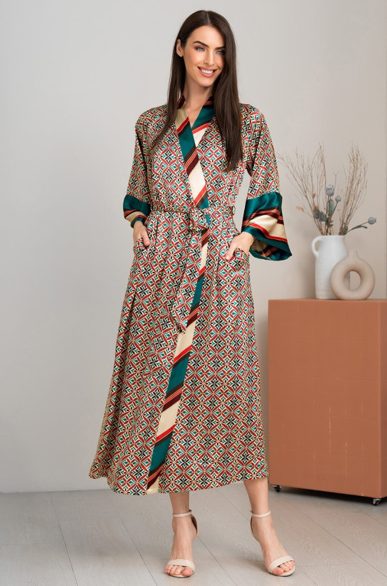 Халат женский длинный шелковый Mia-Amore "Brianna" 4339