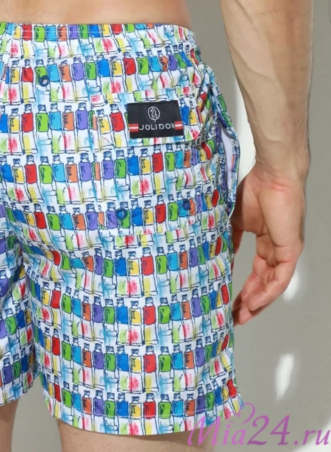 Плавки мужские B645JI Jolidon 25 шорты бутылки/белый