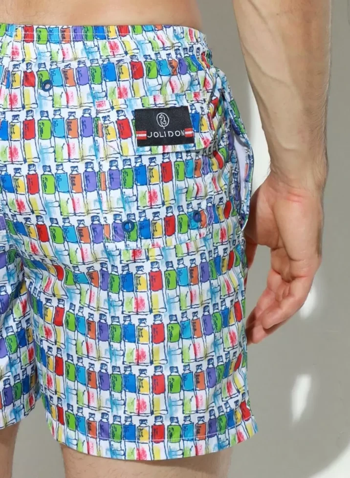 Плавки мужские B645JI Jolidon 25 шорты бутылки/белый