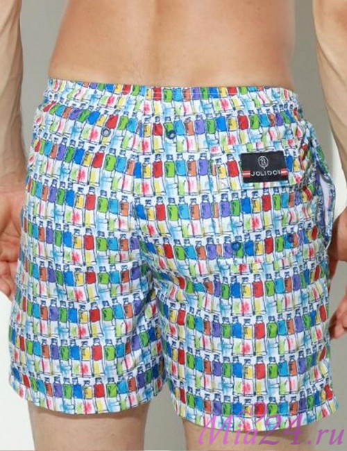 Плавки мужские B645JI Jolidon 25 шорты бутылки/белый