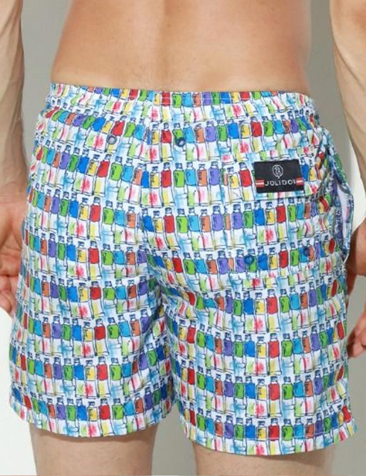 Плавки мужские B645JI Jolidon 25 шорты бутылки/белый