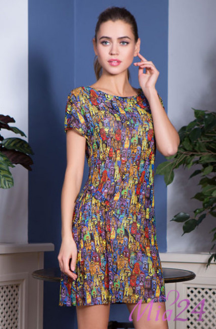 Туника пляжная женская Mia-Mia "Adelin" 19211 синий Туника пляжная женская Mia-Mia "Adelin" 19211 синий