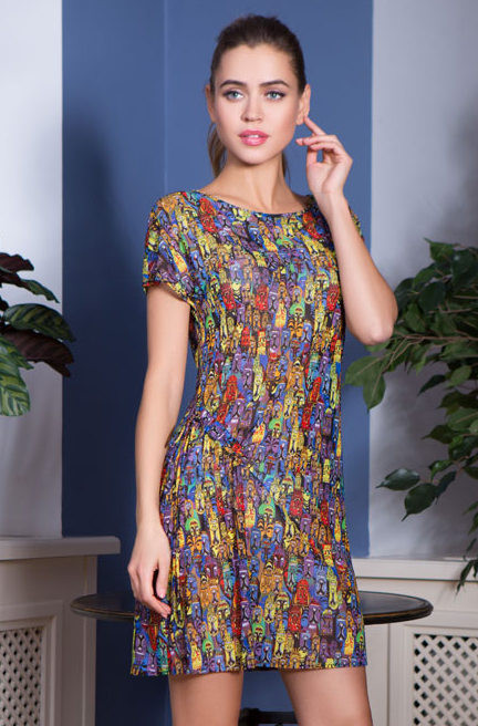 Туника пляжная женская Mia-Mia "Adelin" 19211 синий