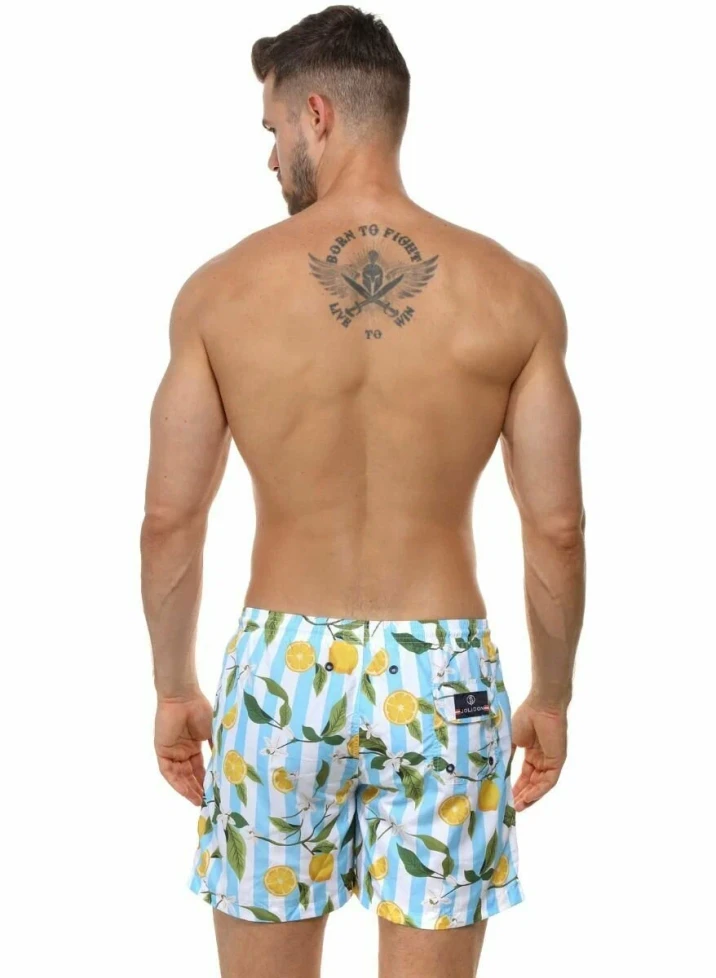 Плавки мужские B645JI Jolidon 25 шорты полоска/лимон