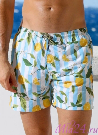 Плавки мужские B645JI Jolidon 25 шорты полоска/лимон