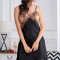 Сорочка короткая женская Amanda (Аманда) 3631 Mia-Amore - с отрезными чашками, кружевом, шелковая