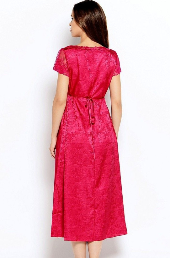 Сорочка женская длинная из жаккарда Mia-Mia "Anabel" 17118 бордовый