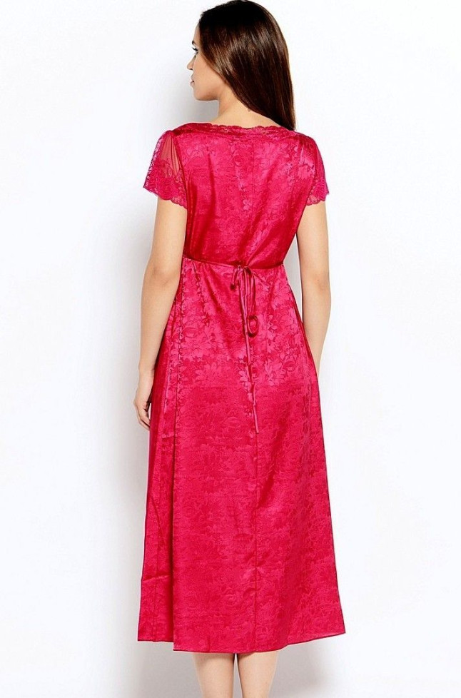 Сорочка женская длинная из жаккарда Mia-Mia "Anabel" 17118 бордовый