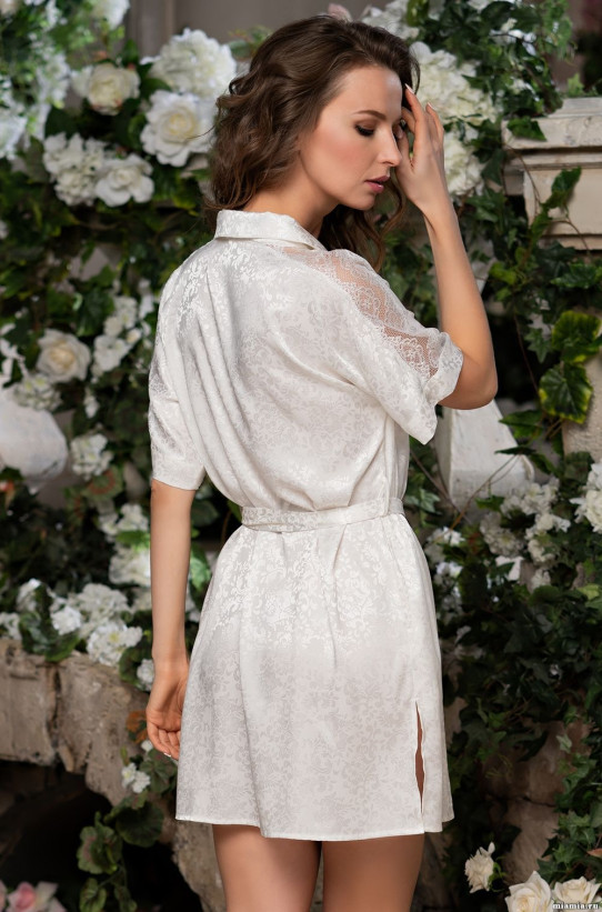 Халат на пуговицах с коротким рукавом Mia-Amore "Beatrice" 2197