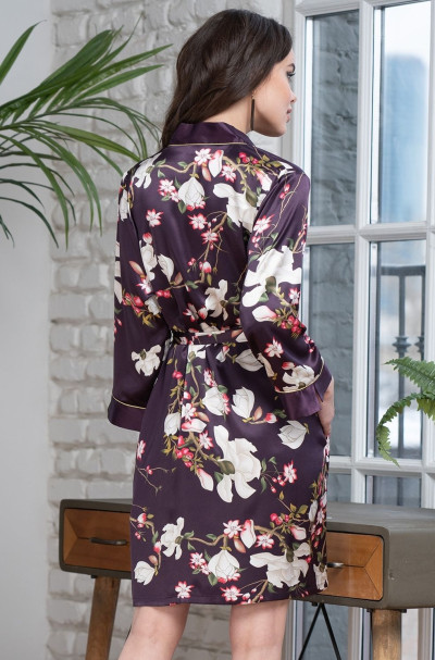 Халат домашний шелковый Mia-Amore "Magnolia" 3523