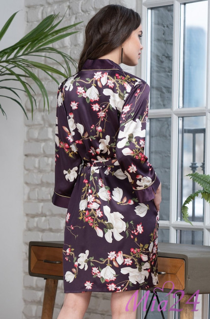 Халат домашний шелковый Mia-Amore "Magnolia" 3523