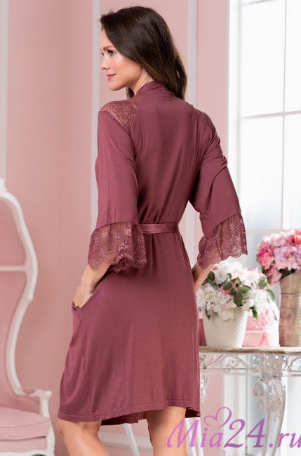 Халат женский из вискозы Mia-Amore "Leticia" 1673 какао Халат женский из вискозы Mia-Amore "Leticia" 1673 какао