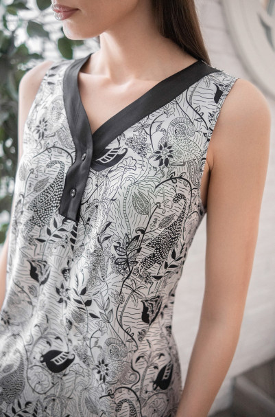 Сорочка шелковая женская длинная Mia-Amore "Charline" 4098