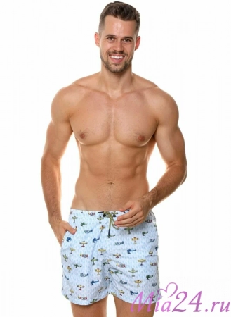 Плавки мужские B645JI Jolidon 25 шорты голубой/самолеты