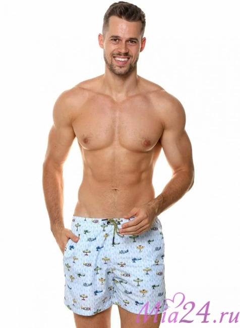 Плавки мужские B645JI Jolidon 25 шорты голубой/самолеты