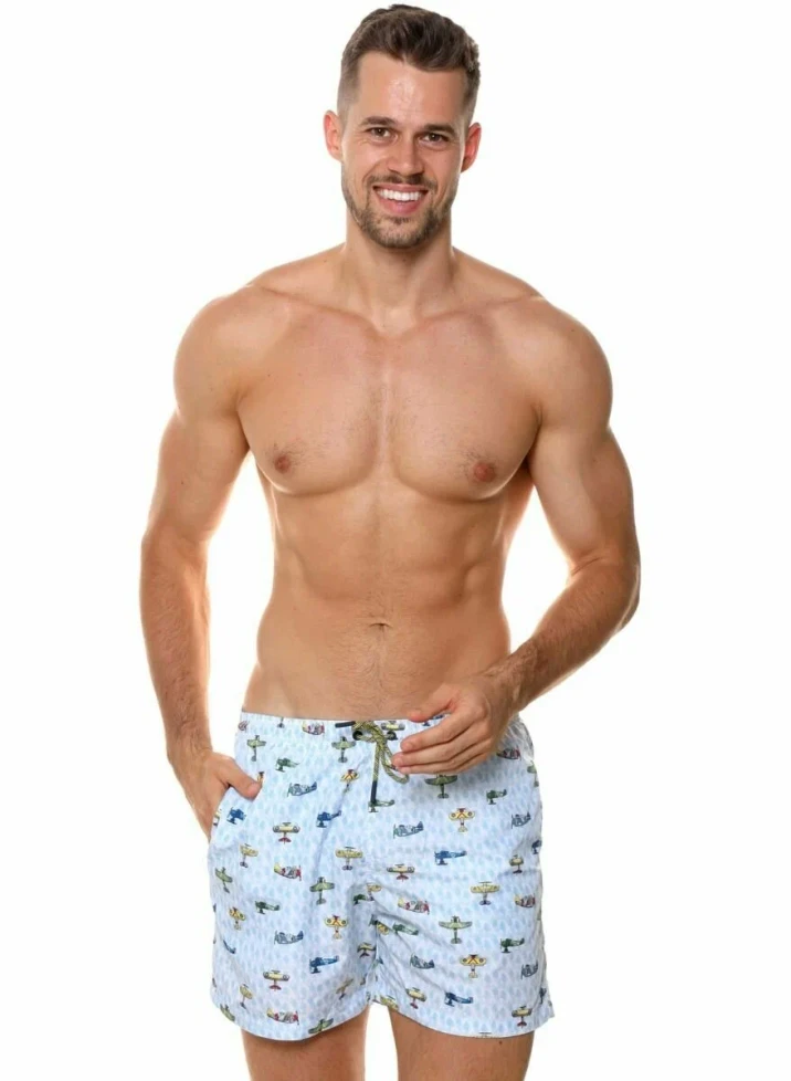 Плавки мужские B645JI Jolidon 25 шорты голубой/самолеты