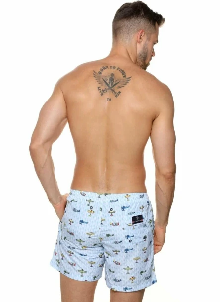 Плавки мужские B645JI Jolidon 25 шорты голубой/самолеты