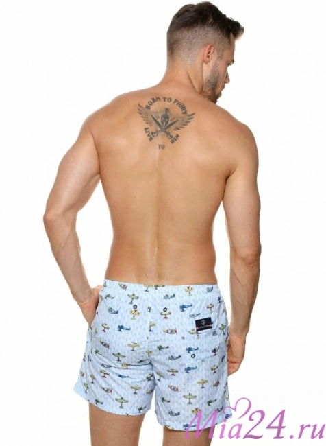 Плавки мужские B645JI Jolidon 25 шорты голубой/самолеты