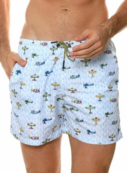 Плавки мужские B645JI Jolidon 25 шорты голубой/самолеты