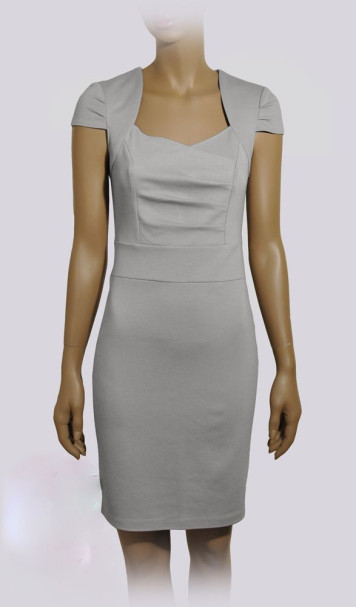 Платье короткое женское из стрейч-сатина Filgrand 024 бежевый