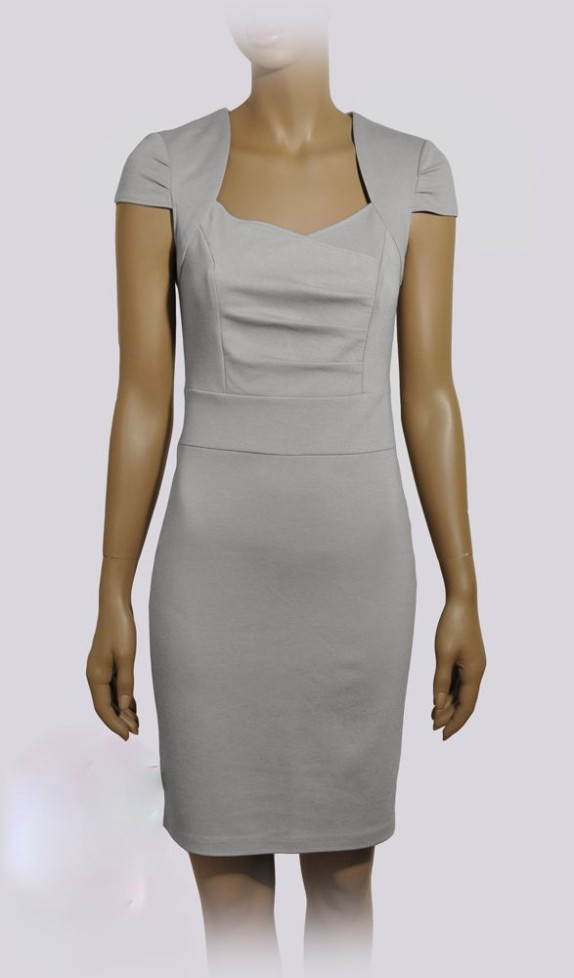 Платье короткое женское из стрейч-сатина Filgrand 024 бежевый