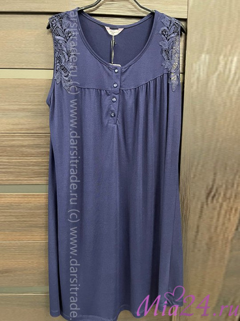 Сорочка женская из бамбука с вискозой с коротким рукавом  "Reina" 22141 