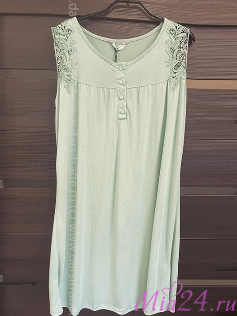 Сорочка женская из бамбука с вискозой с коротким рукавом  "Reina" 22141 