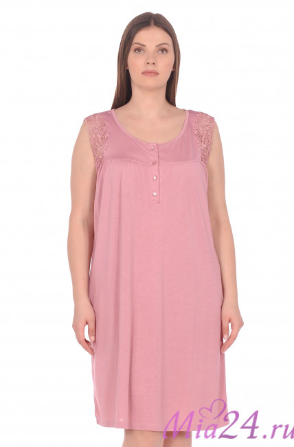 Сорочка женская из бамбука с вискозой с коротким рукавом  "Reina" 22141 