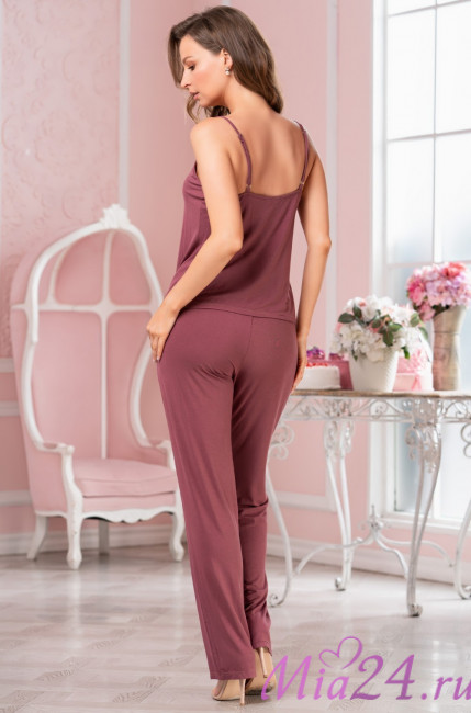 Комплект-тройка домашний женский из вискозы Mia-Amore "Leticia" 1676 какао Комплект-тройка домашний женский из вискозы Mia-Amore "Leticia" 1676 какао