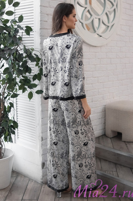 Комплект домашний женский шелковый с брюками Mia-Amore "Charline" 4096 Комплект домашний женский шелковый с брюками Mia-Amore "Charline" 4096