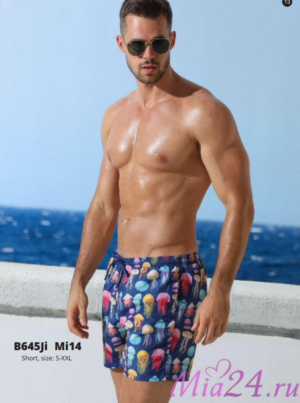 Плавки мужские B645JI Jolidon 25 шорты синий/медузы