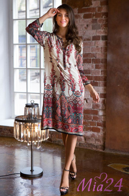 Туника домашняя женская из вискозы Mia-Mia "Shakira" 16075 красный Туника домашняя женская из вискозы Mia-Mia "Shakira" 16075 красный