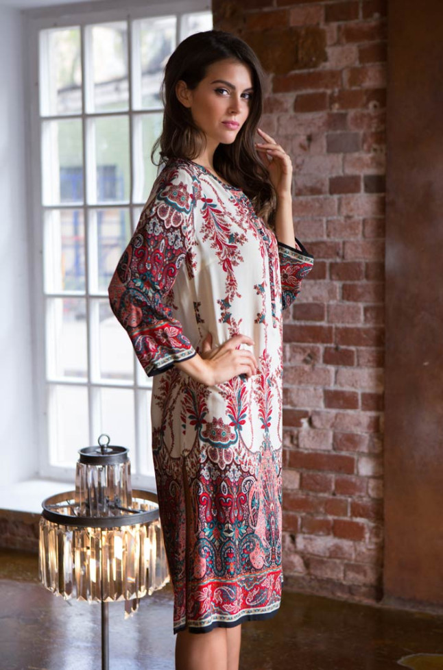 Туника домашняя женская из вискозы Mia-Mia "Shakira" 16075 красный