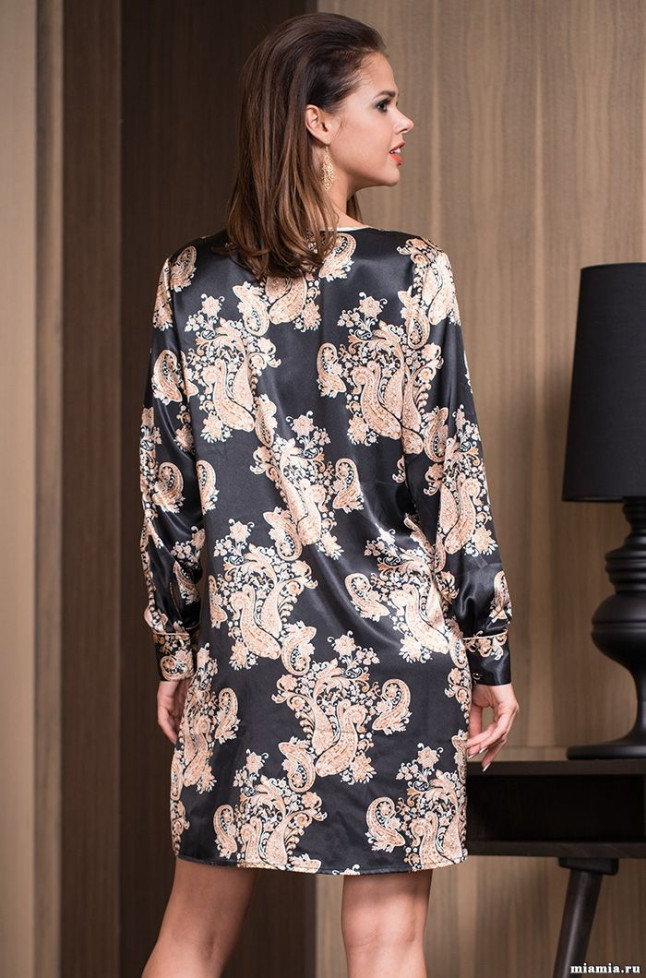 3314 Туника шелковая "Golden Flower"