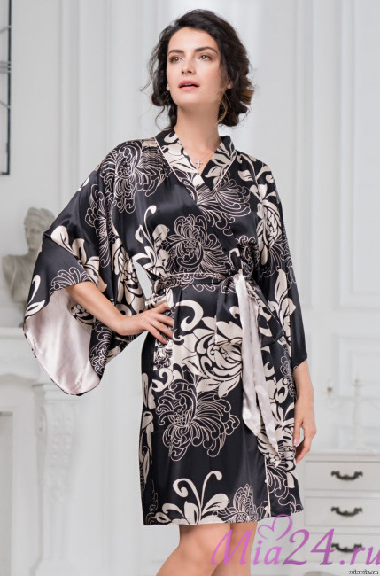 Халат женский Mia-Amore "Da Vinci" 8444 черный