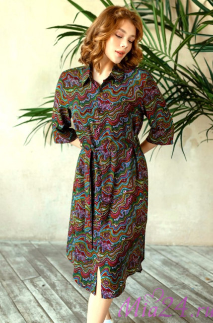 Рубашка женская из вискозы на пуговицах Mia-Mia "Reina" 16476 Рубашка женская из вискозы на пуговицах Mia-Mia "Reina" 16476