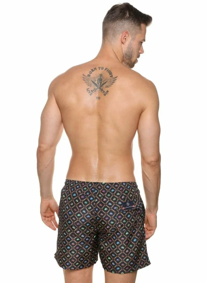 Плавки мужские B645JI Jolidon 25 шорты темно-синий/кепки