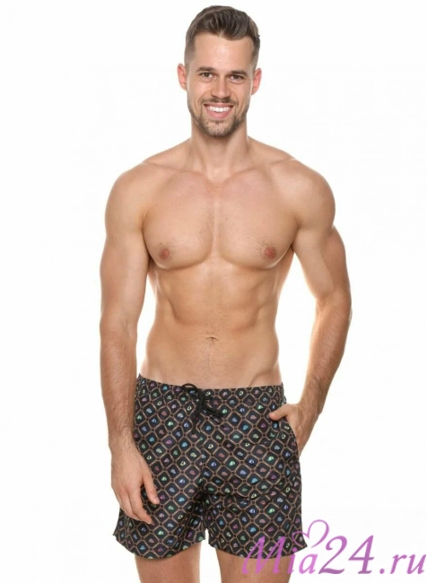 Плавки мужские B645JI Jolidon 25 шорты темно-синий/кепки