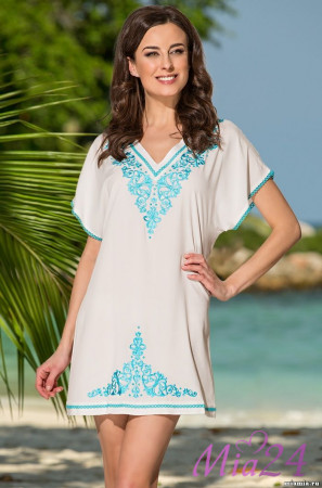 3074 Туника пляжная Dominicana white