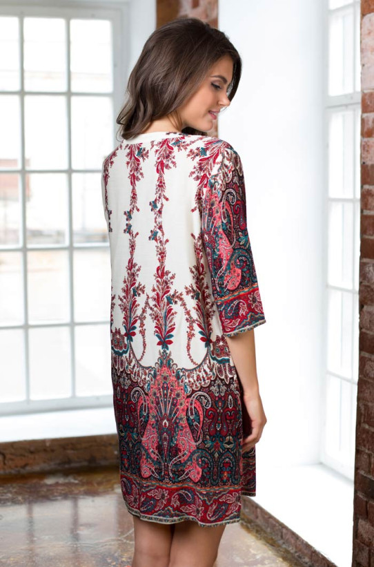 Туника женская из вискозы Mia-Mia "Shakira" 16074 красный