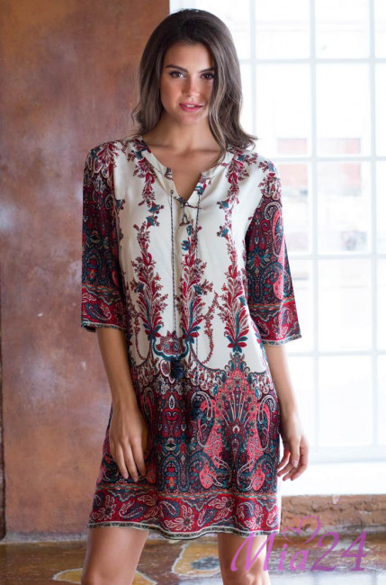 Туника женская из вискозы Mia-Mia "Shakira" 16074 красный Туника женская из вискозы Mia-Mia "Shakira" 16074 красный